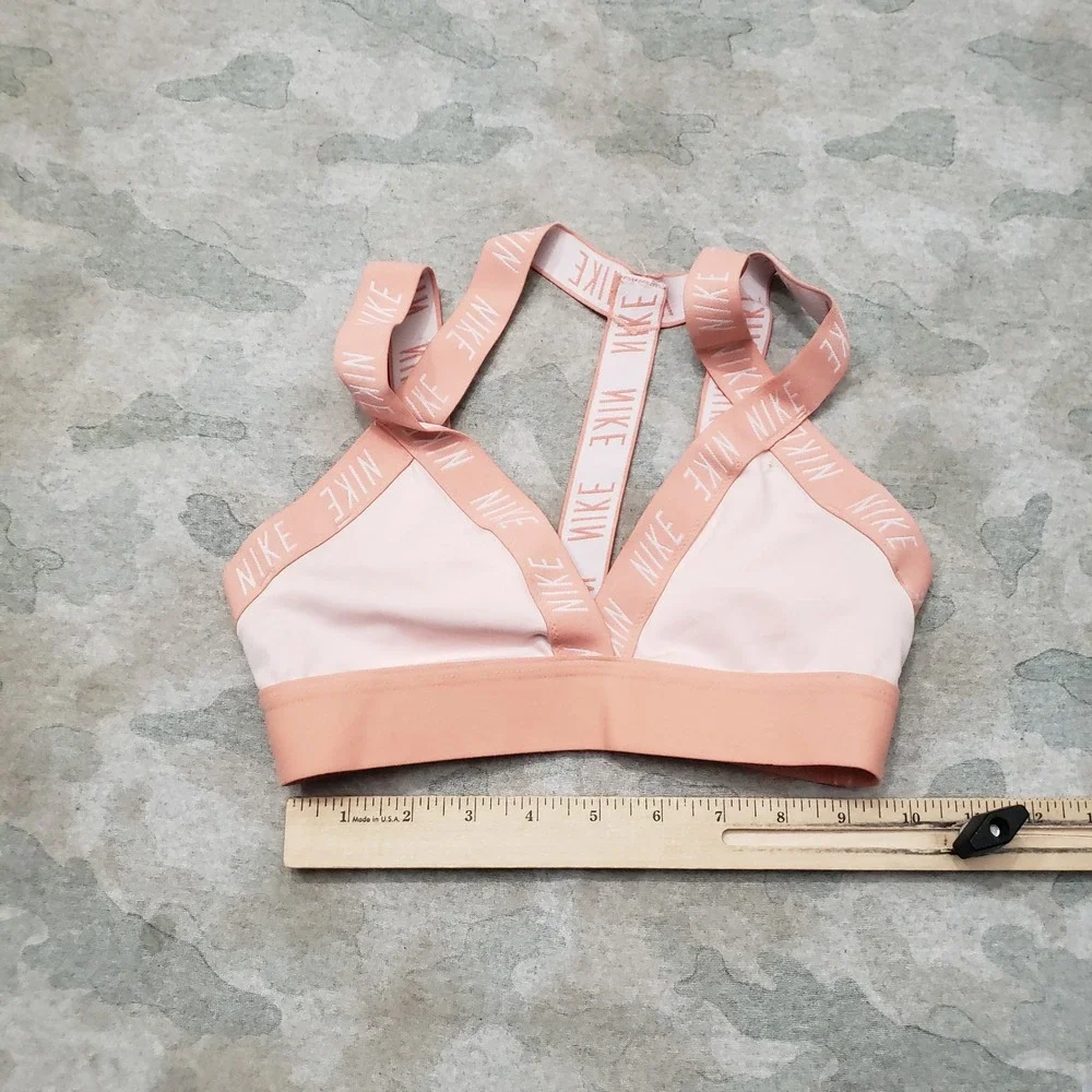 Nike Sports Bra Womens Small Orange Racerback Gym Outdoor Running